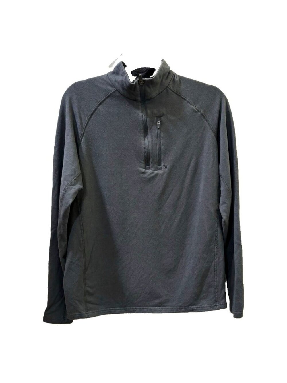 Free Fly gray Men’s bamboo heritage fleece quarter zip pullover size small